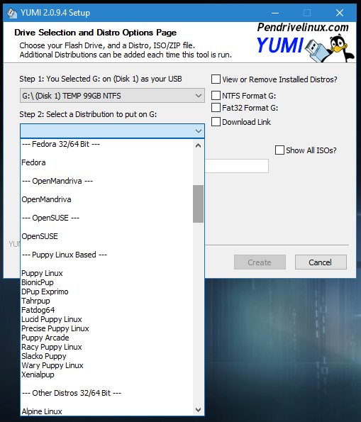 YUMI menu